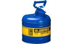 JUSTRITE - Model 7120310 - Type I Steel Safety Can for Flammables 2 Gallon (Blue with Funnel)