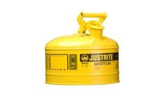 JUSTRITE - Model 7125200 - Type I Steel Safety Can for Flammables 2.5 Gallon (Yellow)