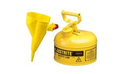 JUSTRITE - Model 7110210 - Type I Steel Safety Can for Flammables 1 Gallon (Yellow with Funnel)