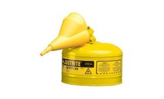 JUSTRITE - Model 7125210 - Type I Steel Safety Can for Flammables, With Funnel, 2.5 Gallon (9.5L)