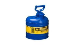 JUSTRITE - Model 7120300 - Type I Steel Safety Can for Flammables 2 Gallon (Blue)