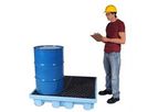 UltraTech - Model 1232 - Ultra-Spill Pallet P4 Fluorinated - 4 Drum - With Drain