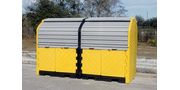 Hard Top P8 Plus - 8 Drum Spill Containment Unit - With Drain