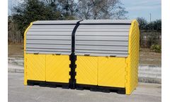 UltraTech - Model 9651 - Hard Top P8 Plus - 8 Drum Spill Containment Unit - With Drain