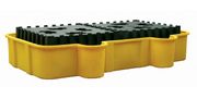 Double IBC Containment Unit - Yellow with Drain