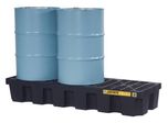 Spill Pallet 3-Drum Black - With Drain