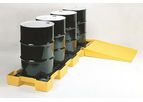 Eagle - Model 1647D - Spill Containment Pallet - Inline - 4 Drum - With Drain