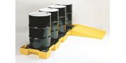 Spill Containment Pallet - Inline - 4 Drum - With Drain