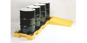 Spill Containment Pallet - Inline - 4 Drum - With Drain