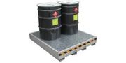 Two Drum Steel Spill Pallet No Drain