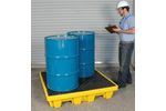 UltraTech - Model 1231 - Spill Pallet Nestable 4 Drum With Drain