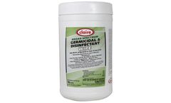 Broad Spectrum Germicidal & Disinfectant Wipes - 180 Wipes - 6 Canisters/Case