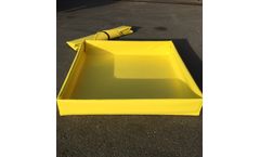 Model IPI-MB-33-VCP22 - Mini Spill Containment Berm 3` x 3` - Yellow 22 oz. VCP Material