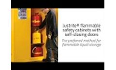 Justrite Safety Cabinets with Self Closing Doors - Video