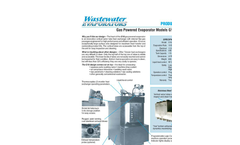 Gas Powered Evaporator Models G18 (G18-SA) Brochure