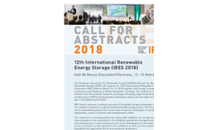 12th International Renewable Energy Storage Conference (IRES) - 2018 - Call for Abstracts