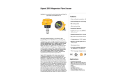 GF Signet - Model 1/2 to 36, 2551 - Insertion Style Magnetic Flow Sensor Brochure