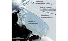 British-US survey team captures dramatic images of Antarctic shelf break-up