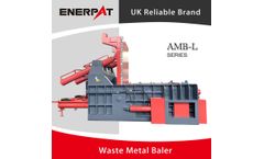 Enerpat - Model AMB-L - Lid Style Automatic Metal Baler Power Scrap Baler Machine