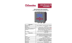 Model 4204 - Ultrasonic Flow Transmitter– Brochure