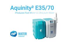 membraPure Aquinity² - Model E35 / P70 - Produces Pure Water and Ultra Pure Water System - Datasheet