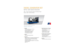 MTU - Model 6R1600 DS330 - Diesel Generator Sets - Brochure