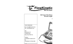 FlowKinetics - Model FKS 1DP-PBM-E - Digital Manometer for Air Pressure, Speed and Flow Measurements -Manual
