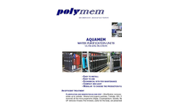 Aquamem Water Purification Units Ultrafiltration Brochure