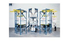 Gain-In-Weight Batching/Blending System with Bulk Bag Unloaders and Flexible Screw Conveyors