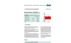 Blobel - Type BL/BST - Retention Barrier - Brochure