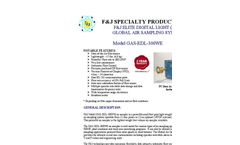 F&J - Model GAS-EDL-300WE - Elite Digital Light (EDL) Global Air Sampling System (200 - 240 VAC) - Brochure