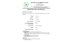 F&J - Model QR100 - Filter Paper - Brochure