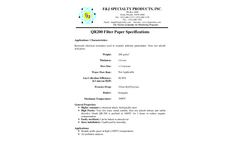 F&J - Model QR200 - Quarts Filter Paper - Brochure
