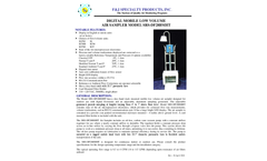 F&J - Model SRS-DF28BMHT - Heavy Duty Mobile Low Volume Air Sampler (100 – 120VAC) - Brochure