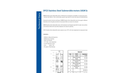 Model UGM-Series - Submersible Motors - Technical Datasheet