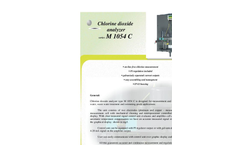 M 1054 - Chlorine Dioxide Analyzer Brochure
