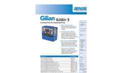 GilAir - Model 3 - Air Sampling Pumps - Datasheet