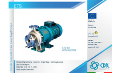 CDR Pompe - Model ETS - Metallic Magnetic Drive Horizontal - Single Stage - Centrifugal Pumps - Brochure