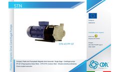 CDR - Model STN - Compact, Plastic and Fluoroplastic Magnetic Drive Horizontal Centrifugal Pumps - Brochure