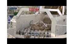 System for screening and sorting of demolition rubble Video