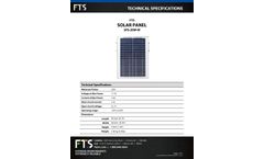 FTS - Model SPS-20W-M - Solar Panels - Datasheet