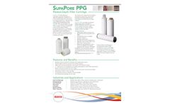 SupaPore - Model PPG - Pleated Depth Filter Cartridge - Datasheet