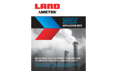 Ametek Land Acid Dewpoint Temperature Measurement - Application Note