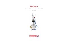 Durridge - Model RAD AQUA - Accessory for RAD7 - Manual
