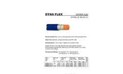 Dyna Flex - Model SWRBLUE (Blue) 3000 PSI - Sewer Cleaning Hose - Datasheet