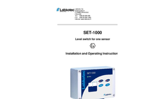 Labkotec - Model SET-1000 - One-channel Level Switch - Brochure