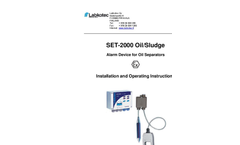 SET-2000 Oil/Sludge Alarm Device With Two Probes Brochure