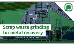 Scrap waste grinding for metal recovery Panizzolo Mega 1500 - Video