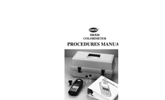 DR 820 Colorimeter Procedures Manual