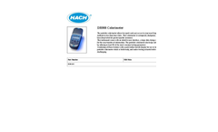 Hach - Model DR900 - Portable Colorimeter - Brochure